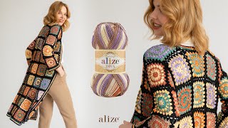 Alize Diva Batik ile Motifli Hırka [upl. by Kcirdderf857]