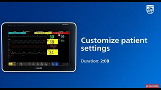 Customize patient settings on the IntelliVue patient monitor [upl. by Binni]