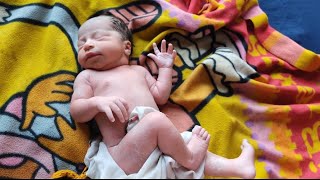 Newborn baby fully covered in Vernix Caseosa just after birth is born after 5 years of trial [upl. by Lenzi]