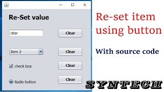 How to Clear JtextField  Combobox Checkbox and Radio button on Button Click Java Swing [upl. by Asilenna]