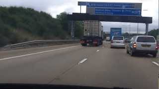 M25 Eastbound  clockwise  J25 A10  Holmesdale Tunnel [upl. by Acinomaj]