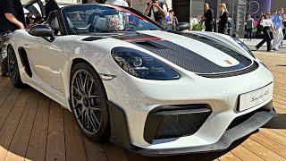 2024 Porsche 718 Spyder RS Weissach Package  Visual Review amp Exhaust Sound [upl. by Sarene599]