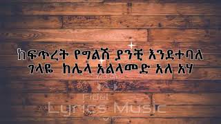 Tadele Roba Kefitiret Yegilish MUSIC WITH LYRICS ታደለ ሮባ ከፍጥረት የግልሽ Ethiopia music 90s [upl. by Ezarra]