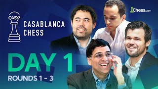 Magnus Faces Old Foes Vishy amp Hikaru Along With Bassem In A New Format Casablanca Chess 2024 Rd 13 [upl. by Ellehsar]