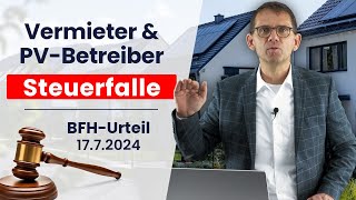 Verkauf von Wärme und Strom an Mieter  Vermieter Heizung Photovoltaik  BFHUrteil vs Finanzamt [upl. by Sallad]