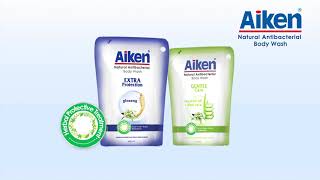 Aiken Natural Antibacterial Body Wash dengan Herbal Protective Treatment [upl. by Melise]