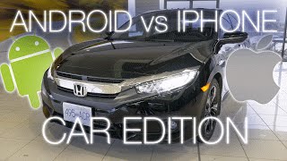 Android Auto vs Apple Carplay in the 2016 Honda Civic [upl. by Leuqar13]