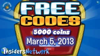 Club Penguin Codes March 5 2013  5000 Coins [upl. by Natsirhc49]