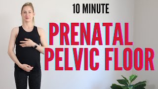 10 Minute Prenatal Pelvic Floor Workout With Resistance Band  pregnancy core  pelvic floor [upl. by Yrgoerg]