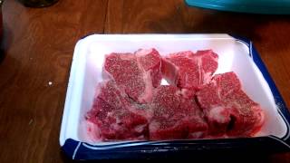 Lamb Loin Chops wGreek Yogurt and Rosemary Marinade Pt1 [upl. by Lorelle306]