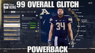 WORKING99 OVERALL GLITCH IN ROAD TO GLORY NCAA 25 POWERBACK AFTER PATCH [upl. by Greysun886]