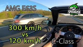 E63S AMG highspeed passing fly by Autobahn POV [upl. by Aurelio871]