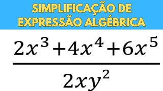 SIMPLIFICAÇÃO DE EXPRESSÕES ALGÉBRICAS [upl. by Vasyuta]