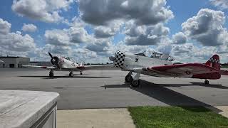 10 Minutes of T6 Texan Action at FDY Airport  Ft Startup Taxiing and a sweet Takeoff [upl. by Furey]