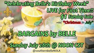 1 Sunday Sale  LIVE for the 1st time  dollar  BARGAINS BY BELLE sale [upl. by Natassia385]