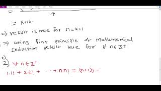 Example on first principle of mathematical Induction [upl. by Noyes]