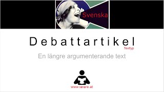 Webblektion Debattartikel [upl. by Ashti]