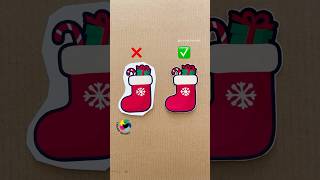 Perfect Christmas Sock Cut 🎄🎁 Precision in Every Detail chanafavors diy christmas artandcraft [upl. by Jarvey]