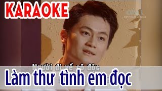 Làm Thư Tình Em Đọc Karaoke  Lâm Nhật Tiến  Asia Karaoke Beat Chuẩn [upl. by Greenland]