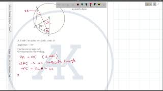 4MA11H2023OctQ14Circle theorems [upl. by Mihar214]