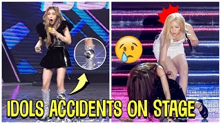 Kpop idols Accidents And Fail On Stage Most Shocking Moments [upl. by Ongineb]