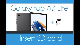 Samsung Galaxy Tab A7 Lite  Insert SD card [upl. by Kravits]