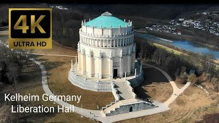 Kelheim Germany liberation Hall Drone 4K UHD  Deutschland Kelheim befreiungshalle  4k Drohne [upl. by Elleinnad668]