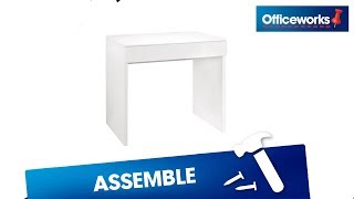 Arden 1 Drawer Desk Assembly Instructions [upl. by Adalbert]