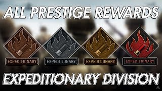 ALL PRESTIGE REWARDS FOR EXPEDITIONARY DIVISION SECRET DIVISION WEAPONS WW2 Division Prestige Rew [upl. by Staffan]