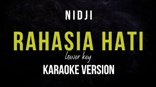 NIDJI  RAHASIA HATI KARAOKE VERSION LOWER KEY [upl. by Ahsieit599]