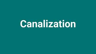 Canalization Meaning and Pronunciation [upl. by Beetner]