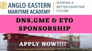 ANGLO EASTERN SHIPMAGEMENT DNS SPONSORSHIP ABOUT COMPANYDNS APPLICATION FORM GME SPONSORSHIPETO [upl. by Alrac]