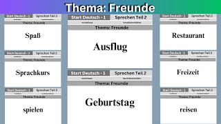 Sprechen Thema Freunde Teil 2  German Goethe A1 Exam [upl. by Constance]