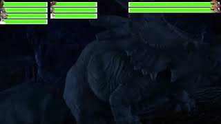 Dinosaur 2000 Cave Fight with healthbars [upl. by Ylicis935]