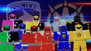 Dekaranger vs Abaranger Henshin and Roll Call in Roblox [upl. by Harp519]