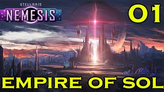 Stellaris NEMESIS  EMPIRE OF SOL  Fresh Start  Part 01 HARD SETTINGS  New DLC Grand RTS Paradox [upl. by Yemac]