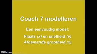 Coach 7 modelleren 3 eenvoudig model met afnemende grootheid plaats en snelheid [upl. by Enihpets]