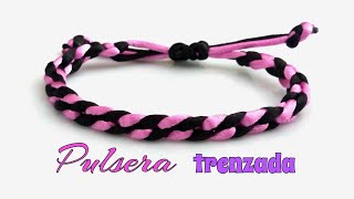 PULSERA TRENZADA con CORDÓNDOS MANERAS de COLOCARpaso a paso [upl. by Morell211]