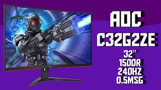 AOC C32G2ZE MONITOR GAMING 240HZ1500R 5msg QUIEN DA MAS POR MENOS [upl. by Guise58]