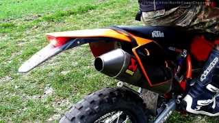 KTM EXC 450 Akrapovic titan withwithout dBKiller HD [upl. by Dyob990]