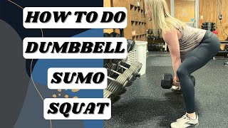 DUMBBELL SUMO SQUAT  BASIC TUTORIAL  RAPIDFITNESSONLINECOM [upl. by Arraes]