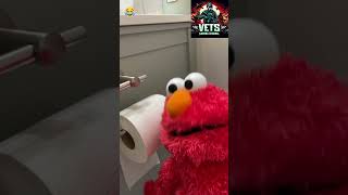 Elmo no happy about the toilet paper situation 🤣🤣🤣🤣 funny viral shorts [upl. by Arihsaj]