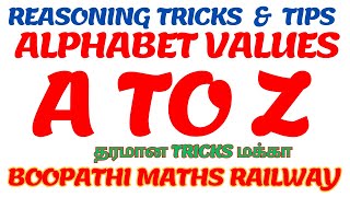 EASY LEARN ALPHABETS PLACE VALUE IN IN TAMIL  REASONING TRICK  TIPS amp TRICKS BY BOOPATHI SIR [upl. by Katonah]