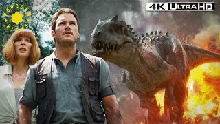 Helicopter Crash amp Pterodactyls Attack  Jurassic World 4k HDR [upl. by Dulcle764]