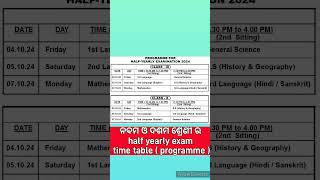 Half yearly exam program class 10  2024 sa1 exam timetableshortsfeed exam [upl. by Amis]