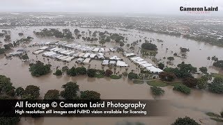 Townsville Flood 2019 aerial footage during the peak [upl. by Aneeuqahs]