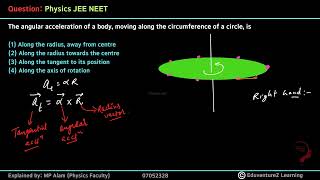 The angular acceleration of a body moving along the circumference of a circle is1 Along the radi [upl. by Zap125]