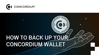 How to back up your Concordium Wallet [upl. by Nirro]