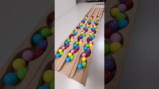 marble Run Race ASMR 146 Wooden Wave Course Colorful Marbles marblerun marblerunrace asmr [upl. by Devine]