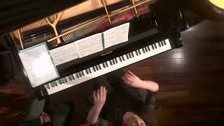 Gila Goldstein amp Tal Zilber play Mozart Sonata for Two Pianos in D major K 448 [upl. by Sell344]